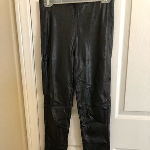 H&M black (p)leather pants, medium
